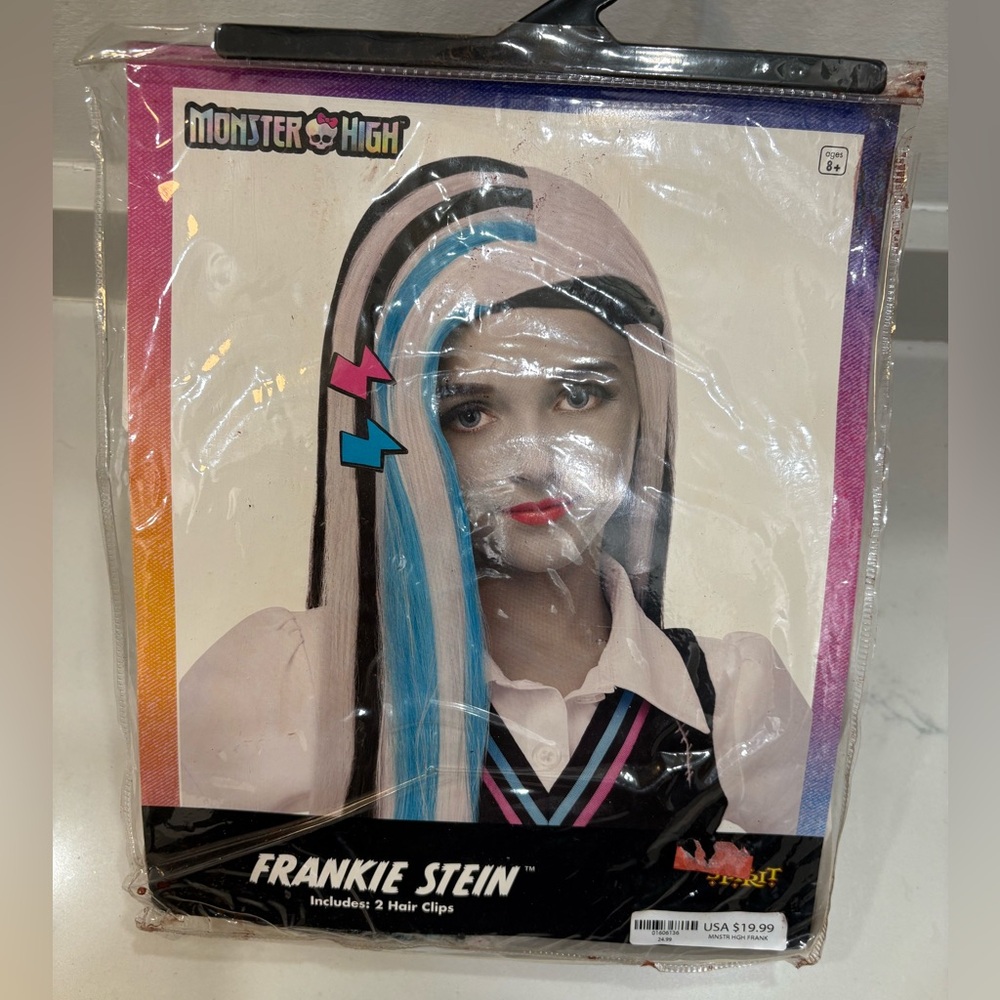 New Spirit Halloween Child’s Monster High Frankie Stein Costume Wig